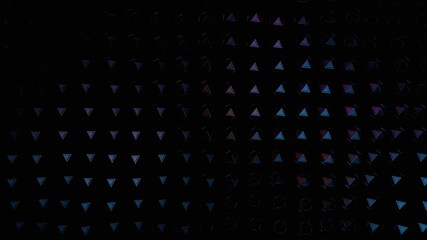 Wall Mural - abstract triangular pattern: a symphony of colors and shapes in the dark