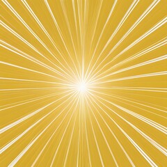 Fototapete - Radiant Light Burst Design, Yellow Energy Rays Expanding Outward, A Visual Representation Of Hope, Inspiration. Bright Sparkles On White. Joyful And Upbeat Energy.