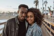 © Vorda Berge - Portrait of a young African American couple on the boardwalk in Los Angeles