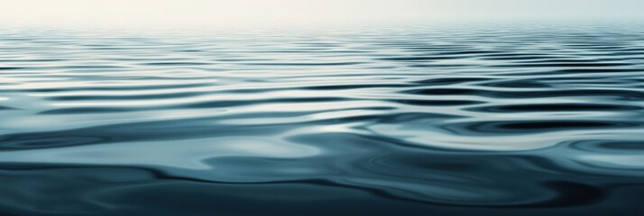 Aufkleber - Ripples on still water create a calming atmosphere with soft reflections and natural elegance at dawn