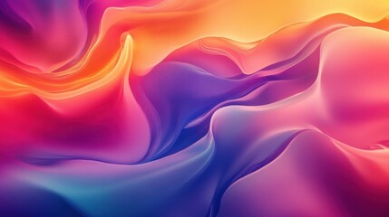 Fototapete - Surreal abstract background with glowing energy waves representing movement and transformation in a warm color palette