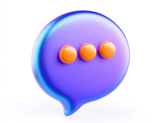 Aufkleber - Purple speech bubble showing typing status on white background
