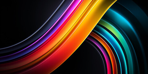 Poster - Colorful wavy lines creating an abstract and modern design