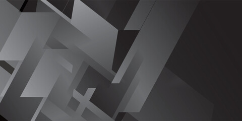 Wall Mural - black abstract tech geometric modern background. vector design, eps10.