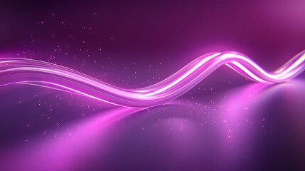 Wall Mural - Radiant light illuminating a mesmerizing purple wave, captivating display of nature's beauty
