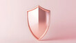 © Gary - Cyber security safety shield in minimalistic style. 3d vector illustration. white background