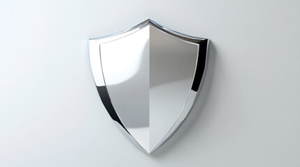 Wall Mural - cyber security safety shield in minimalistic style. 3d vector illustration. white background