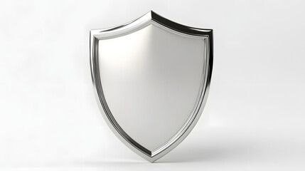 Wall Mural - cyber security safety shield in minimalistic style. 3d vector illustration. white background
