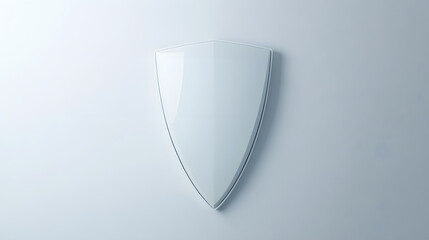 Wall Mural - cyber security safety shield in minimalistic style. 3d vector illustration. white background