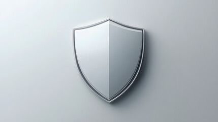Wall Mural - cyber security safety shield in minimalistic style. 3d vector illustration. white background