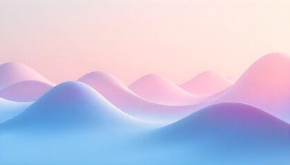 Leinwandbilder - Aesthetic minimalist background featuring soft sound waves flowing in pastel colors, representing calming rhythms