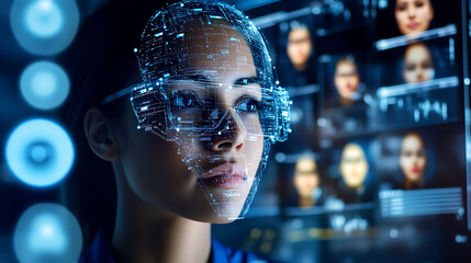 Wall Mural - a machine learning scientist developing deep learning models for facial emotion recognition, researc