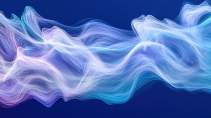 Wall Mural - abstract flowing lines of light with a vibrant color gradient