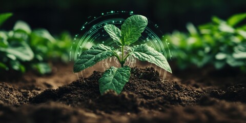 Poster - Next-Gen AgriTech Innovation Smart Farming Visualization of Young Plant Growth with Holographic Data Interfaces - Sustainable IoT Precision Agriculture Ecosystem