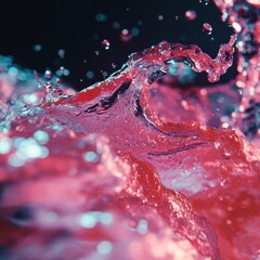 Poster - Fragrance Day Liquid Poetry Cinematic Red Fluid Dynamics Unveiling Sensory Design Trends for Luxury Branding and Immersive Marketing Experiences