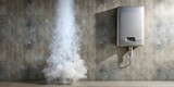 Water geyser mounted on wall , plumbing, house, heating, technology, appliance, hot water, bathroom, utility
