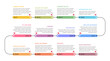 © PixMarket - Timeline infographic template with 12 elements and arrows guiding the progression, vector eps10 illustration