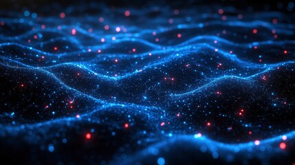 Cosmic web of interconnected nodes representing digital ecosystems