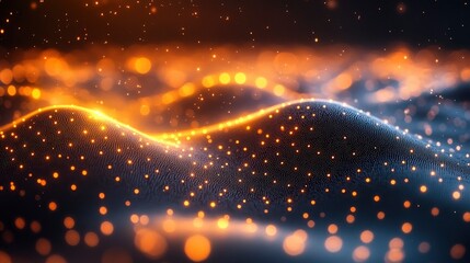 Abstract representation of machine learning using flowing data patterns