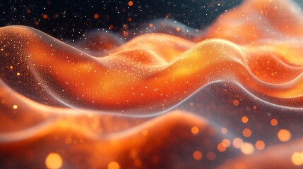 Abstract representation of machine learning using flowing data patterns