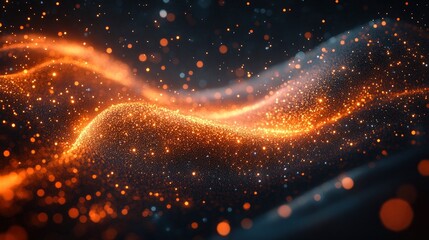 Abstract visualization of digital transformation using morphing shapes