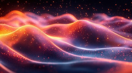 Abstract visualization of digital transformation using morphing shapes