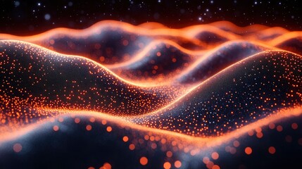 Abstract representation of digital currency using flowing patterns