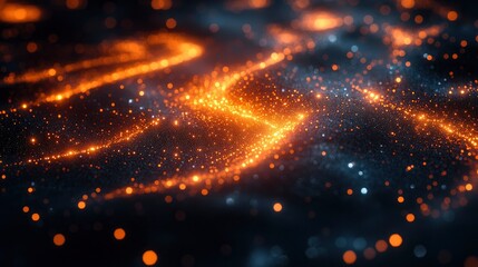 Abstract visualization of internet of things using connected nodes