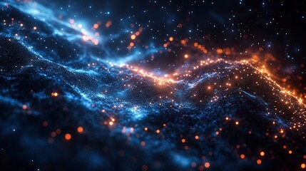 Abstract visualization of digital education using connected symbols
