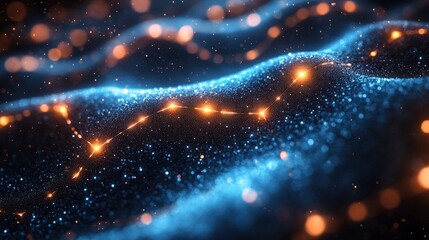 Abstract visualization of digital fitness using connected nodes