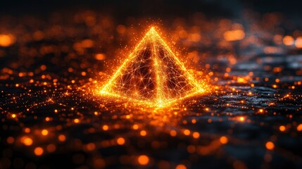 Abstract visualization of digital fitness using connected nodes