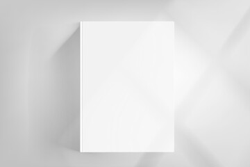 Aufkleber - book cover on bright background with window light. 3d vector mockup