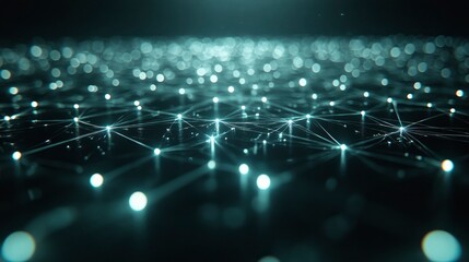 Network of light beams forming digital social connections