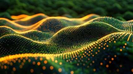 Abstract visualization of digital agriculture using patterns
