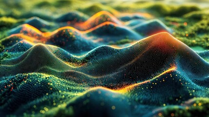Abstract visualization of digital agriculture using patterns