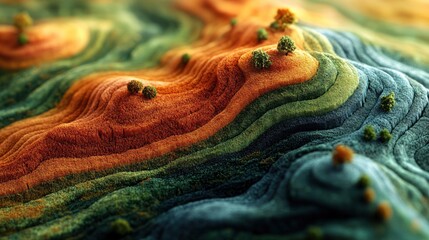 Abstract visualization of digital agriculture using patterns