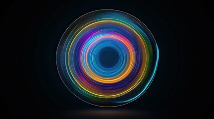 Wall Mural - vibrant spiral orb: a mesmerizing visual of a luminous orb featuring a dynamic spiral pattern with a