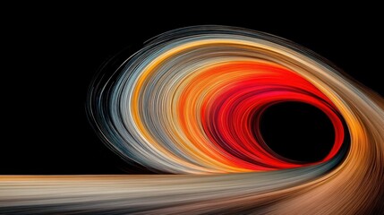 Wall Mural - vibrant swirl of energy: an abstract composition of dynamic, swirling ribbons of color, creating a s