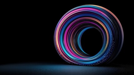 Wall Mural - abstract geometric halo: captivating geometric halo in a mesmerizing display of dynamic motion and g