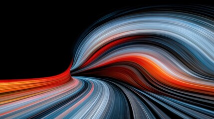 Wall Mural - abstract lines: a vibrant composition of flowing lines, forming an artistic and dynamic wave-like pa