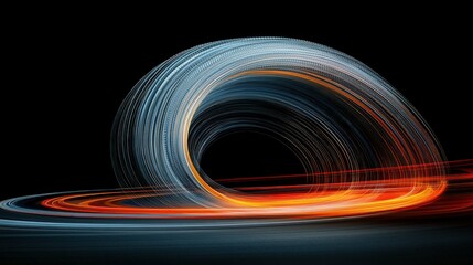 Wall Mural - abstract light trails: a mesmerizing display of abstract light trails, an artistic composition of sw