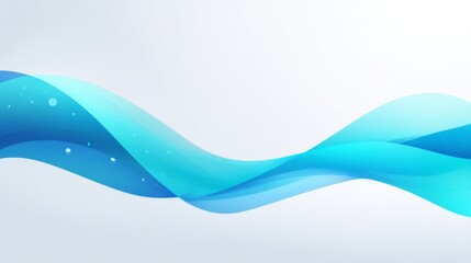 Wall Mural - Smooth Blue Waves with Gradient Design for Clean Energy Background