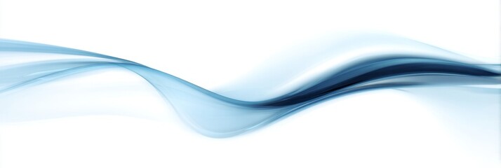 Wall Mural - Smooth Blue Abstract Wave Moving Across an Ethereal Background