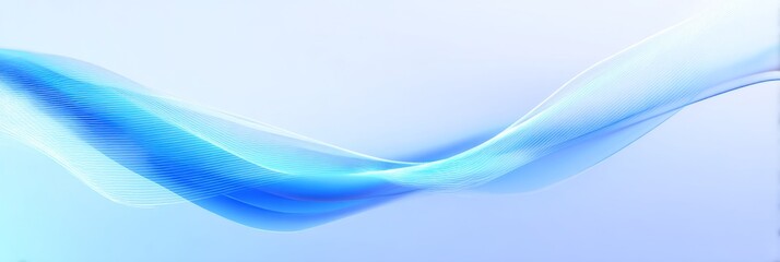 Wall Mural - Abstract Digital Wave Design in Glowing Blue Hues on Clean Background