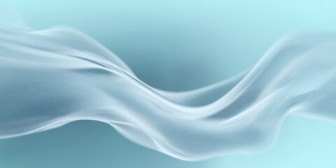 Wall Mural - Smooth Flowing Mesh in Cool Blue Hues for Clean and Calm Design