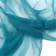 Teal net fabric textured background