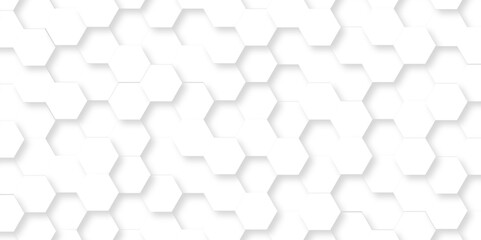 Wall Mural - abstract emboss white hexagonal background. luxury white pattern. vector futuristic minimal honeycom