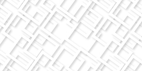 Wall Mural - vector white and gray overlap triangle geometric technology pattern. minimal rectangle arranged whit