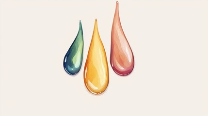 Canvas Print - colorful abstract drops on neutral background for artistic projects