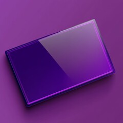 Poster - Sleek Purple Panel: Minimalist Mockup with Glass Effect on Gradient Violet Background, Ideal for Product Showcase 